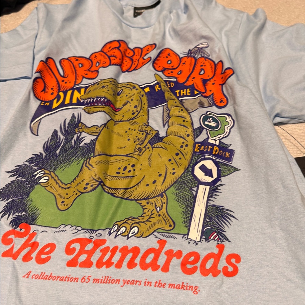 The Hundreds Jurassic Park T-Shirt - Light Blue and Orange